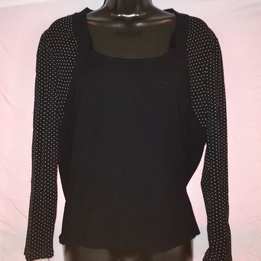 Investments Sweater Size Large With Pokey Dots